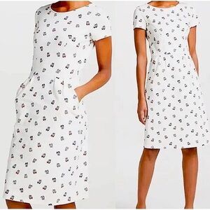 Boden Phoebe Novelty Ballet Shoe Print Jersey Knit Dress - 6